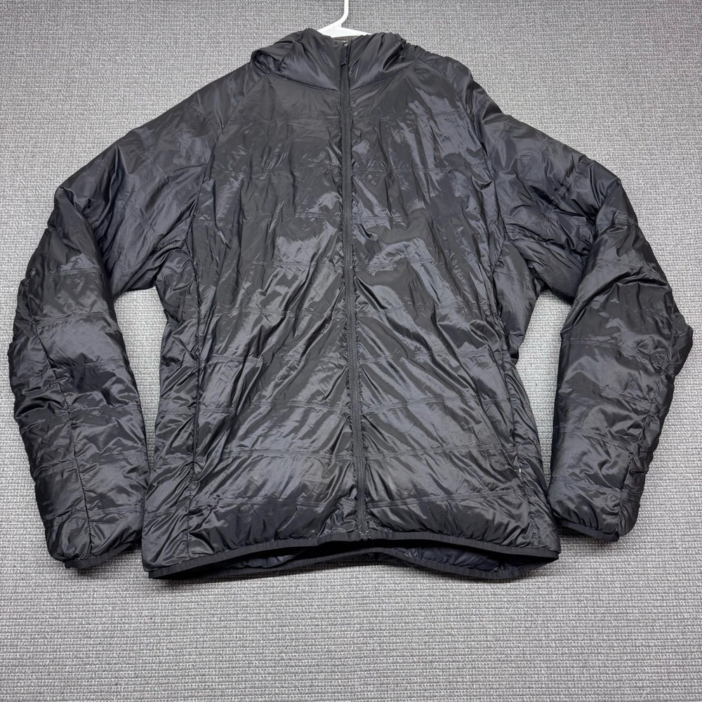 Uniqlo Ultra Light Down Hooded Jacket Mens XL Black Water Repellent 311-400506